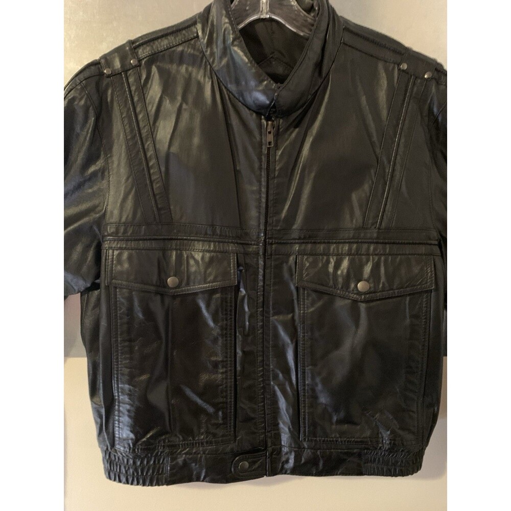 Motorcycle Jacket Insulated Studded Leather International Collection Sz42 Vtg - Picture 3 of 16